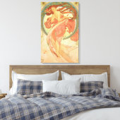 Dance van Alphonse Mucha Canvas Afdruk (Insitu (Slaapkamer))