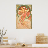 Dance van Alphonse Mucha Poster (Keuken)