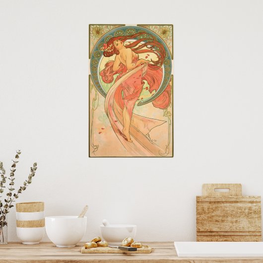  Dance van Alphonse Mucha Poster (Keuken)