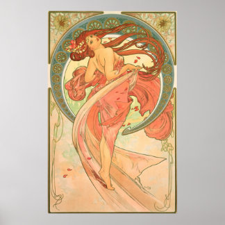 Dance van Alphonse Mucha Poster