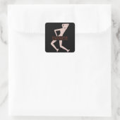 Dance Vierkante Sticker (Tas)