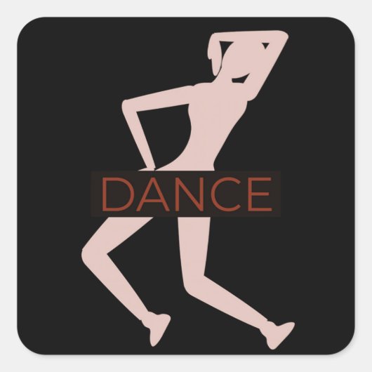 Dance Vierkante Sticker (Voorkant)