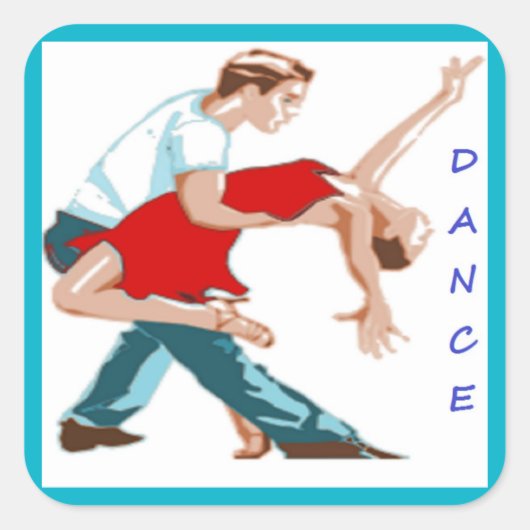 DANCE VIERKANTE STICKER (Voorkant)