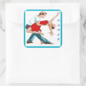 DANCE VIERKANTE STICKER (Tas)