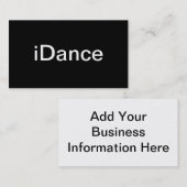 Dance Visitekaartje (Voorkant / Achterkant)
