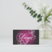Dance Visitekaartje Elegant Flourish Glow (Staand voorkant)