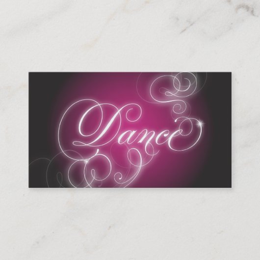 Dance Visitekaartje Elegant Flourish Glow (Voorkant)