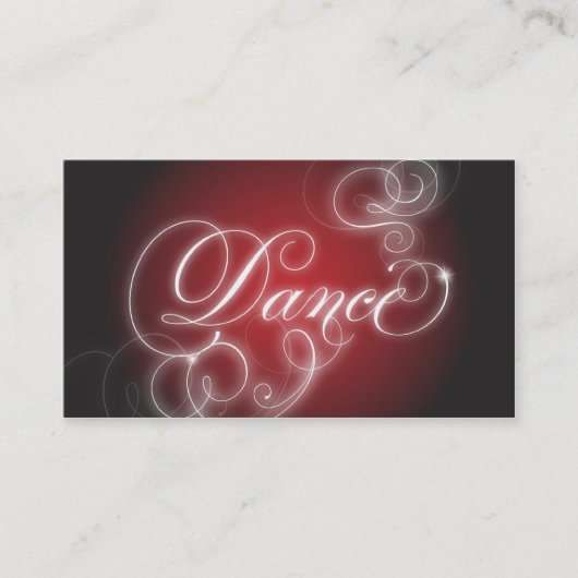 Dance Visitekaartje Elegant Flourish Glow (Voorkant)