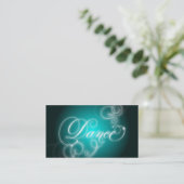 Dance Visitekaartje Elegant Flourish Glow (Staand voorkant)