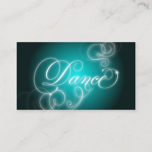 Dance Visitekaartje Elegant Flourish Glow (Voorkant)
