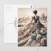 Dance Vrouw Muziek Collage Briefkaart (Voorkant / Achterkant)