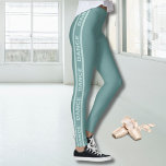 Dance Warm Up Leggings voor Dancer<br><div class="desc">Stretchy salie leggings voor dansles. Roze danser leggings voor ballet,  jazz,  hedendaags.</div>