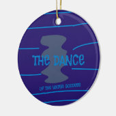 Dance Water Goddess Blue Waves Lines Ocean Zee Keramisch Ornament (Links)