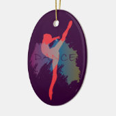 Dance Waterverf Keramisch Ornament (Links)