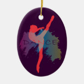 Dance Waterverf Keramisch Ornament (Voorkant)