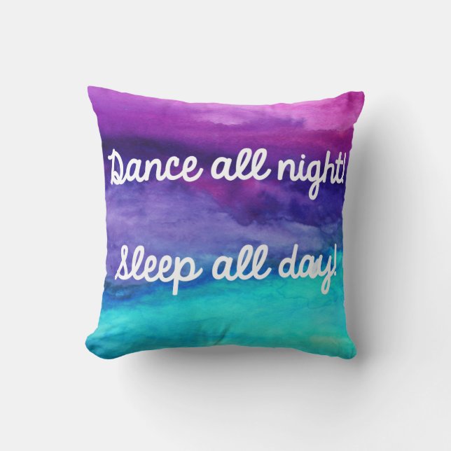 Dance Waterverf Pillow Kussen (Voorkant)
