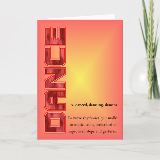 Dance Wenskaart Kaart (Voorkant)