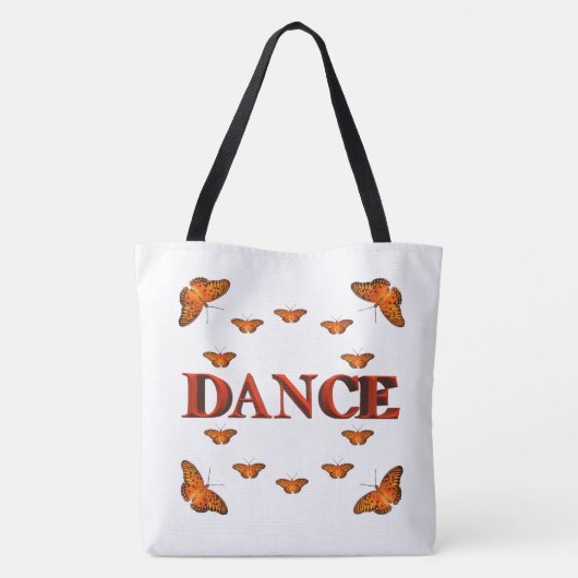 Dance with butterflies design tote bag (Achterkant)
