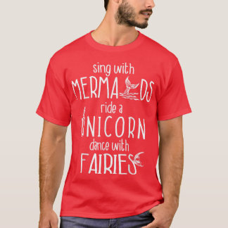Dance with Fairies Ariel Mermaid Funny Gifts for W T-shirt