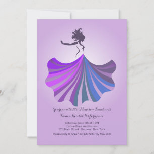Dance with Flair Invitation Kaart