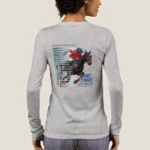 Dance with Horse (Light mode) | Women Long Sleeve Tri-Blend Shirt (Achterkant)