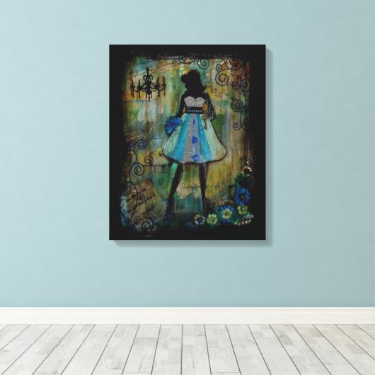 Dance with me by Heather Saulsbury Canvas Afdruk (Insitu (Houten vloer))