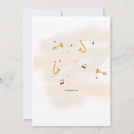 Dance with Me Party Invitation Kaart (Achterkant)