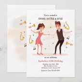 Dance with Me Party Invitation Kaart (Voorkant / Achterkant)