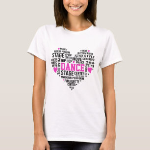 Dance Word Art Typografie T-shirt