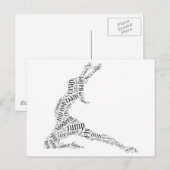 Dance Word Cloud Black & White Briefkaart (Voorkant / Achterkant)