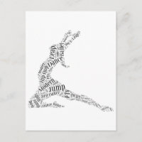 Dance Word Cloud Black & White