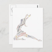 Dance Word Cloud Briefkaart (Voorkant / Achterkant)