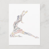 Dance Word Cloud Briefkaart (Voorkant)
