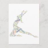 Dance Word Cloud Briefkaart (Voorkant)