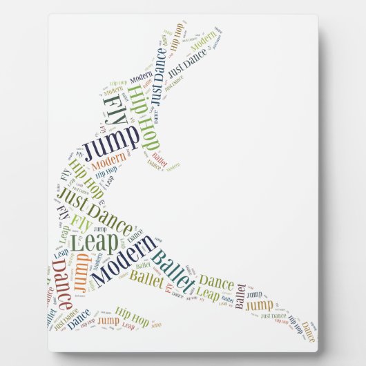 Dance Word Cloud Fotoplaat (Voorkant)