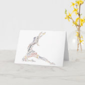 Dance Word Cloud Kaart (Gele Bloem)