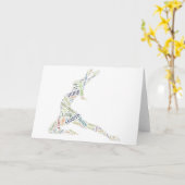 Dance Word Cloud Kaart (Gele Bloem)