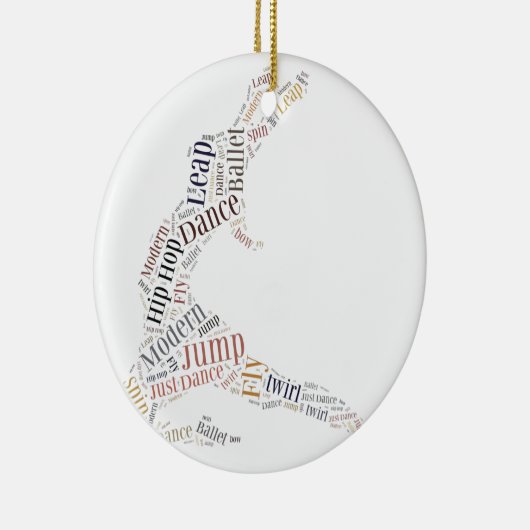 Dance Word Cloud Keramisch Ornament (Rechts)
