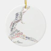 Dance Word Cloud Keramisch Ornament (Voorkant)