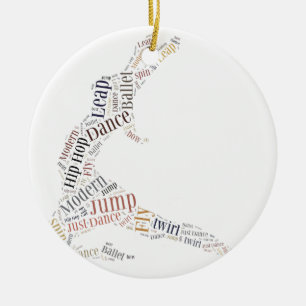 Dance Word Cloud Keramisch Ornament