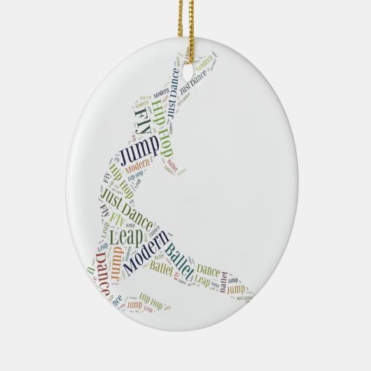 Dance Word Cloud Keramisch Ornament (Rechts)