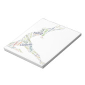 Dance Word Cloud Notitieblok (Linkerzijde)