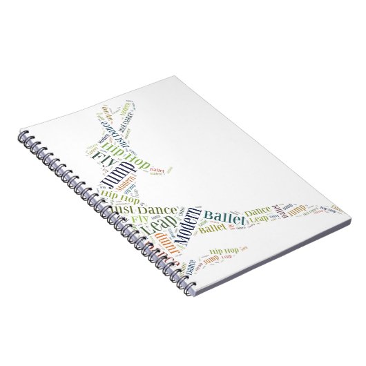 Dance Word Cloud Notitieboek (Rechterzijde)
