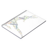 Dance Word Cloud Notitieboek (Linkerzijde)