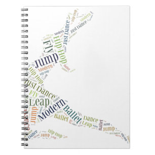 Dance Word Cloud Notitieboek