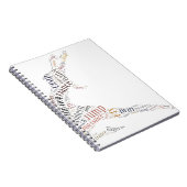 Dance Word Cloud Notitieboek (Rechterzijde)