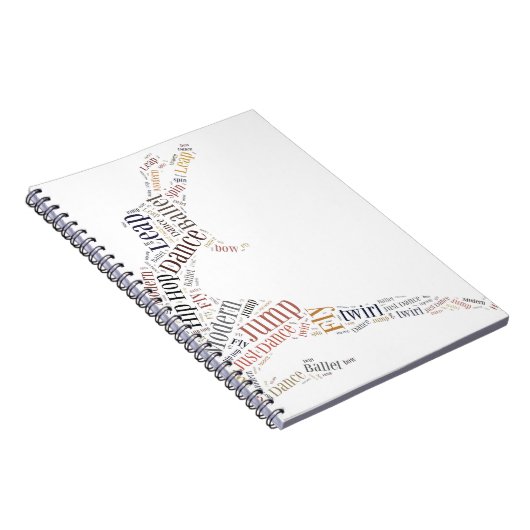 Dance Word Cloud Notitieboek (Rechterzijde)