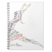 Dance Word Cloud Notitieboek (Voorkant)