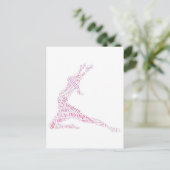 Dance Word Cloud Pink Briefkaart (Staand voorkant)