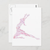 Dance Word Cloud Pink Briefkaart (Voorkant / Achterkant)
